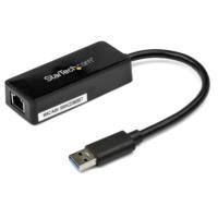ADAPTADOR TARJETA DE RED NIC EXTERNA USB 3.0 1 PUERTO GIGABIT ETHERNET RJ45 Y 1 PUERTO USB SUPER SPEED - CABLE - NEGRO - STARTECH.COM MOD. USB31000SPTB