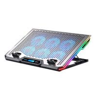 BASE ENFRIADORA ACTECK FROOST EPIC BE640 / 15.6 PULG / 6 VENTILADORES / 2X USB 2.0 / AJUSTABLE 7 NIVELES / ILUMINACION 7 MODOS / SILENCIO ABSOLUTO / ALUMINIO / AC-940788