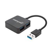 HUB USB,MANHATTAN,162296, V3.0 4 PTOS MINI