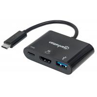 DOCKING USB,MANHATTAN,152037,-C 3 PTOS, HDMI, USB-C PD/USBV3.2A